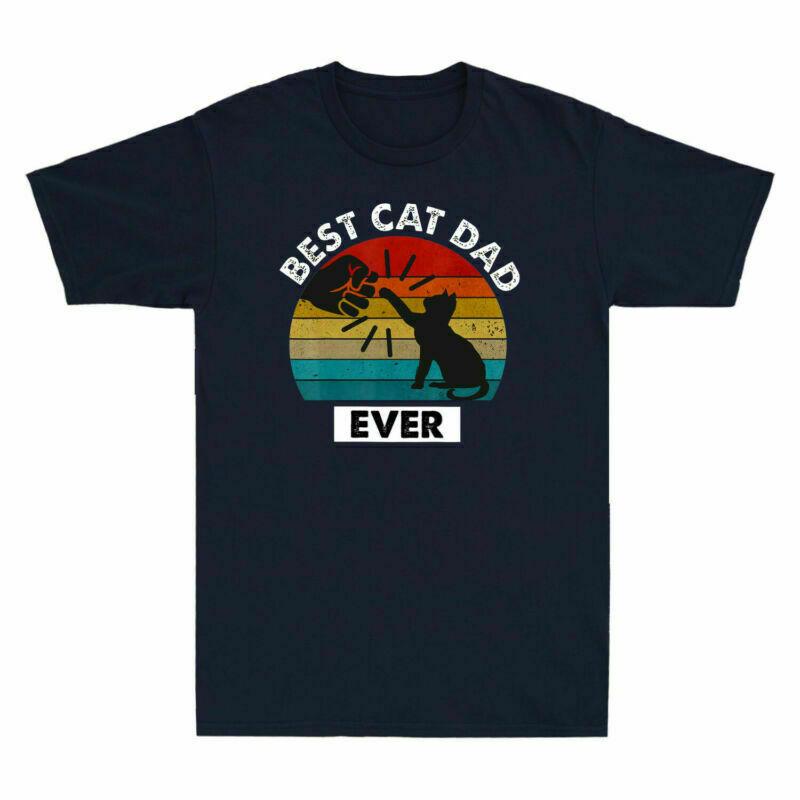 Best Cat Dad Ever Cat Bump Fit Fathers Day Gift Funny Vintage Unisexs Tshirt Tee