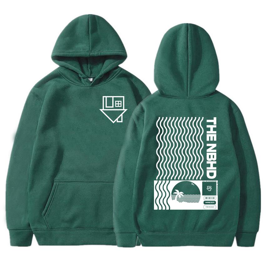 Album Wiped Out Printing Hoodies NBHD The Neighbourhood Band Sweatshirts LongSleeve Hooded Pullovers Women Men Clothes Sudaderas