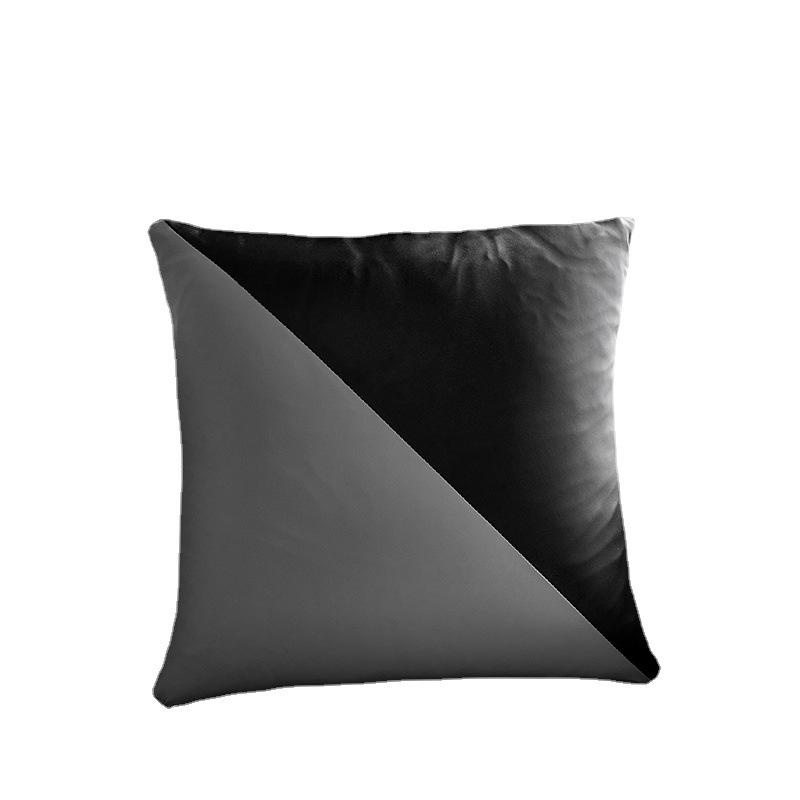 Pillow Cover 18x18 Inch Throw Faux Leather Pillow Covers, Square Modern Pillow Cases, PU Home Decorative Pillow Cushion Cover for Couch Sofa Chair Bed