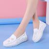 Medical Shoes Hollow Non-slip Nurse Shoes Women's Hole Shoes Are Not Tired Feet Soft Soles Breathable Summer Deodorant Flat Bottom Real Cowhide