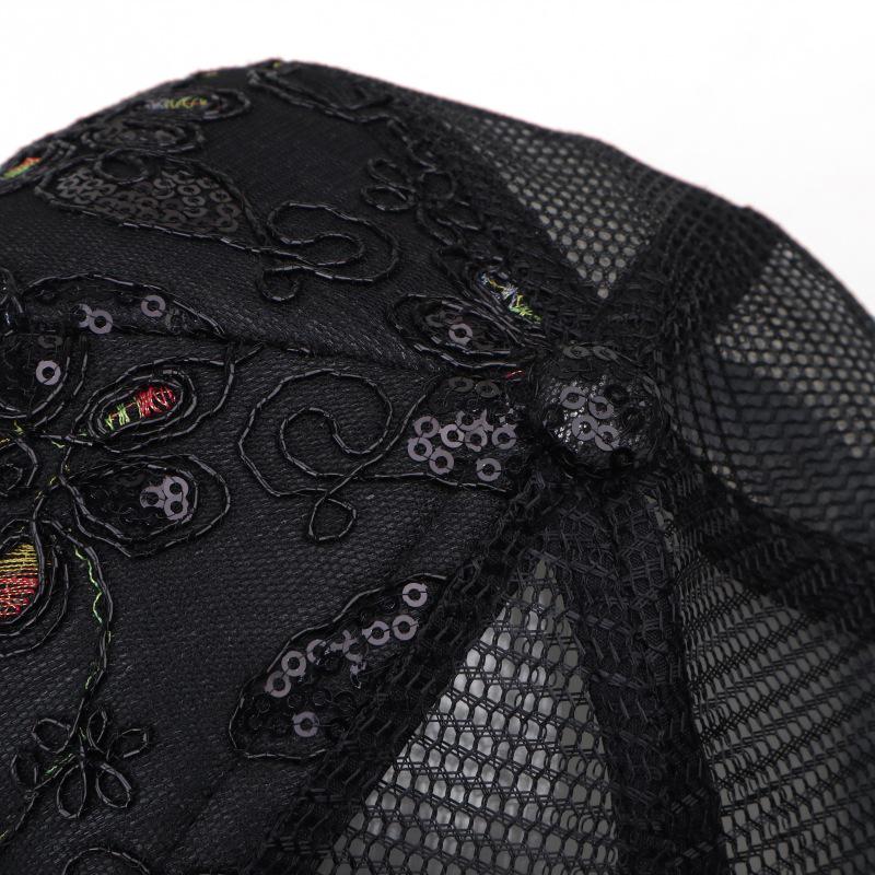 Spring & Summer Sequin Bow Baseball Cap: Breathable Mesh Sun Protection Hat