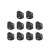 Guitar AMP Effect Pedal Knobs, 6.4mm Shaft Hole Pointer Control Knobs with Set Screws, Black, 10 Pieces