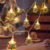 1PC 10/20/30/40LED Christmas String Lights With Santa & Snowman& Xmas Tree Battery Powered For Indoor Outdoor Holiday Xmas Decor