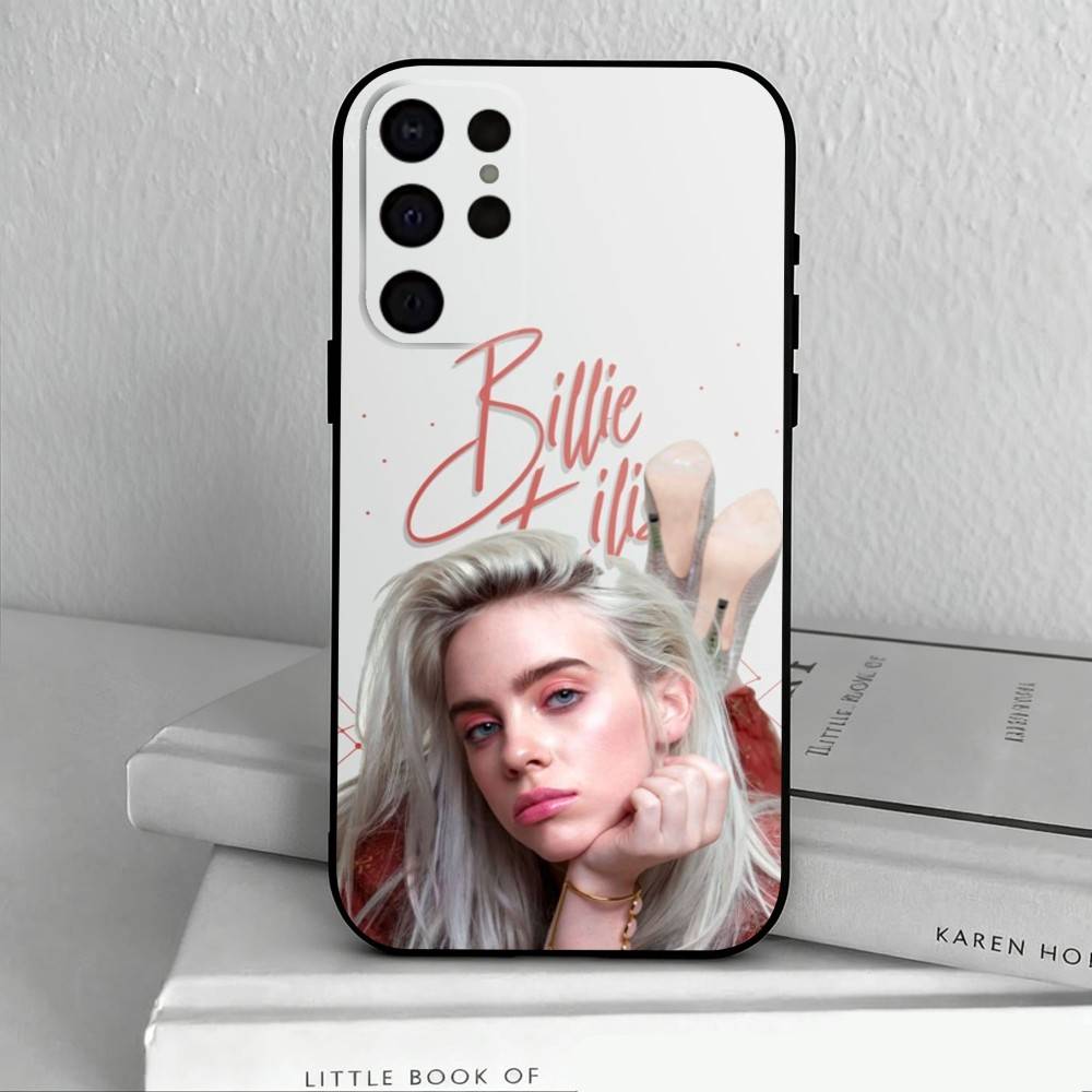 

Чехол для телефона Singer B-Billie E-Eilish-H для Samsung S25,24,23,22,30,21,10,9,Ultra,Plus,Lite,FE,4,5 G Мягкий черный чехол Samsung S26Plus