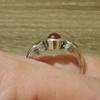 Vintage agat oransje perle ring kunst etnisk stil eldgammel sølv personlig ring