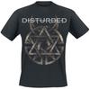 Disturbed Hexagram Symbol Unisex Cotton T-shirt Vintage Metal Print Casual Tee