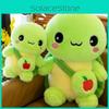 Cute Green Apple Turtle Plush Toy Adorable Stuffed Animal Backpack For Kids