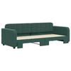 VidaXL Lit de jour avec lit gigogne vert foncé 80x200 cm velours 3196924