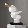 Simple Cute Resin Blowing Bubble Abstract Character Ornaments Home Room Table Sculpture Crafts Store Cafe Figurines Decoration