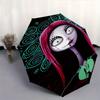 Sally, Nightmare Before Christmas Automatic Opening and Closing Umbrella - 8 Ribs Portable Folding Umbrella with Plastic Handle, Suitable fo