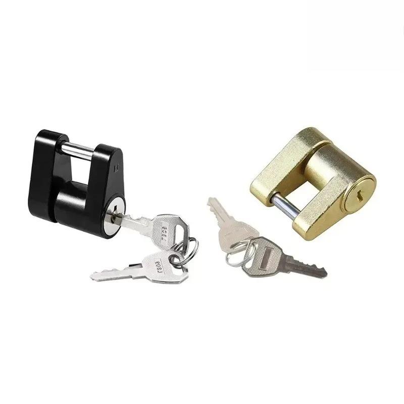 1/2pcs For 1/4 Inch Trailers Coupler Padlock Hook Connector Tongue Locks Anti-theft Trailer Hitch Lock Hitch Security Protector