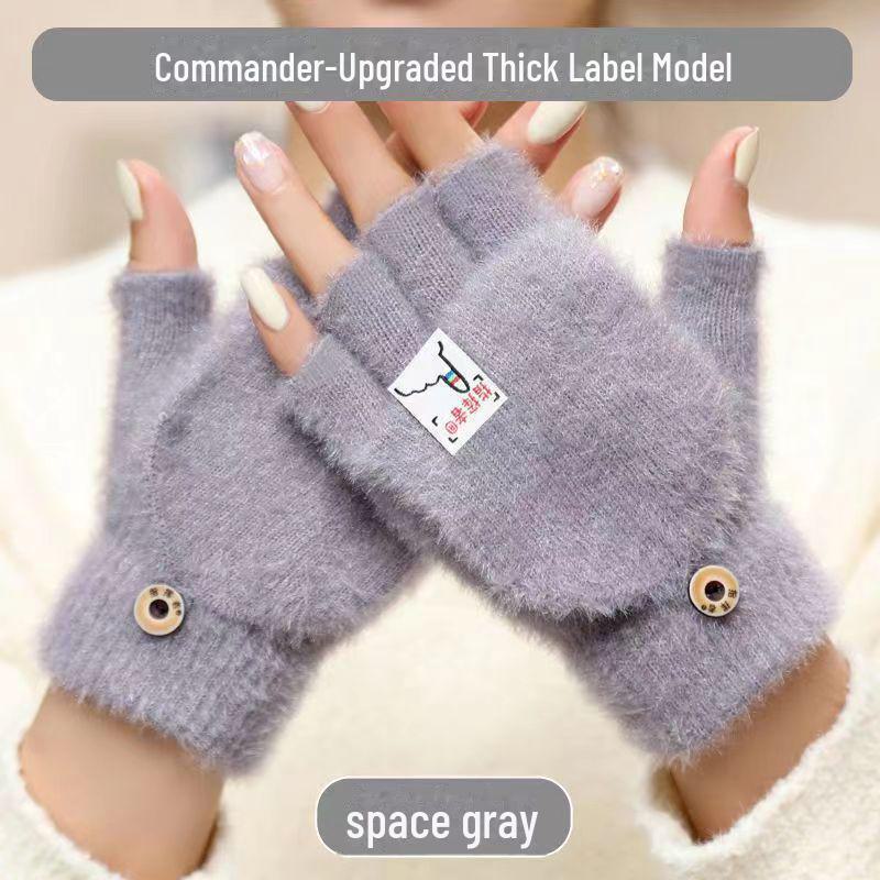 Unisex Windproof & Rainproof Touchscreen Leather Cycling Gloves - Plush Lined for Autumn & Winter Warmth.