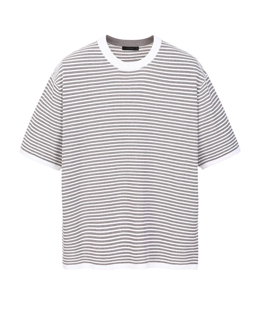 Jilseutyueoteunyuyogmaen Striped Crew Neck Knit - Ivory (Jnsw6B503Iv)