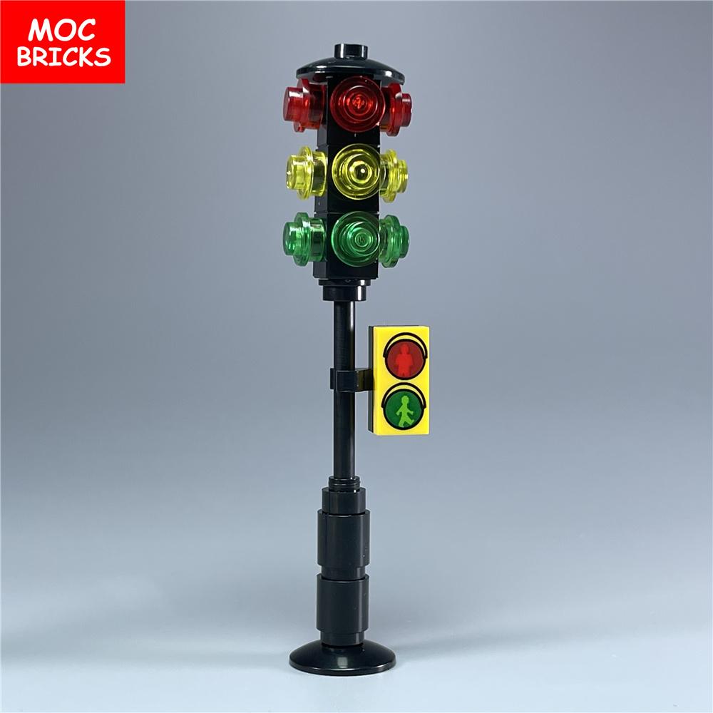 

Нетоксичные 5 наборов/лот Кубики Moc Светофор для Городской Улицы Дороги Фигурка Модель Образовательные Строительные Блоки Игрушки Куклы Подарок для Детей