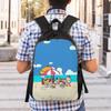 Custom Crayons Shins Chans Backpack Men Women Basic Bookbag for School College Cartoon Bags