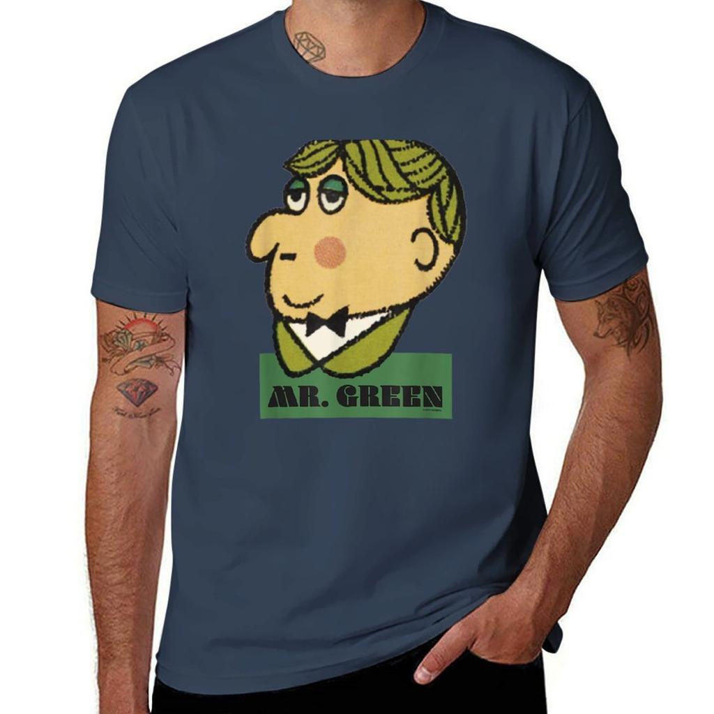 Clue Halloween Mr Green Big Face TShirt Heavy Duty Casual Work Tee