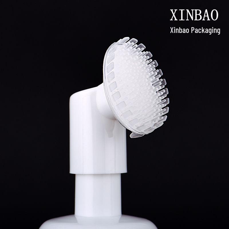 Silicone Brush Head Mousse Bottle - PET Plastic Foam Cleansing Bottle