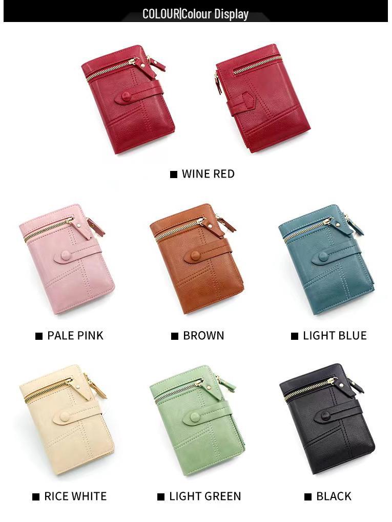 Japanese Style PU Leather Women's Wallet: Trendy Zipper Coin Purse