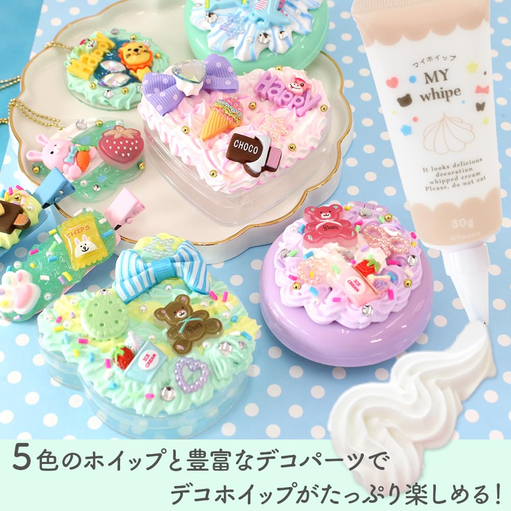 MYmama Whipped Cream Decor Starter Set - Kids' Gift for Boys and Girls, Birthday Present, Toy, Christmas Making Toy (Girly)