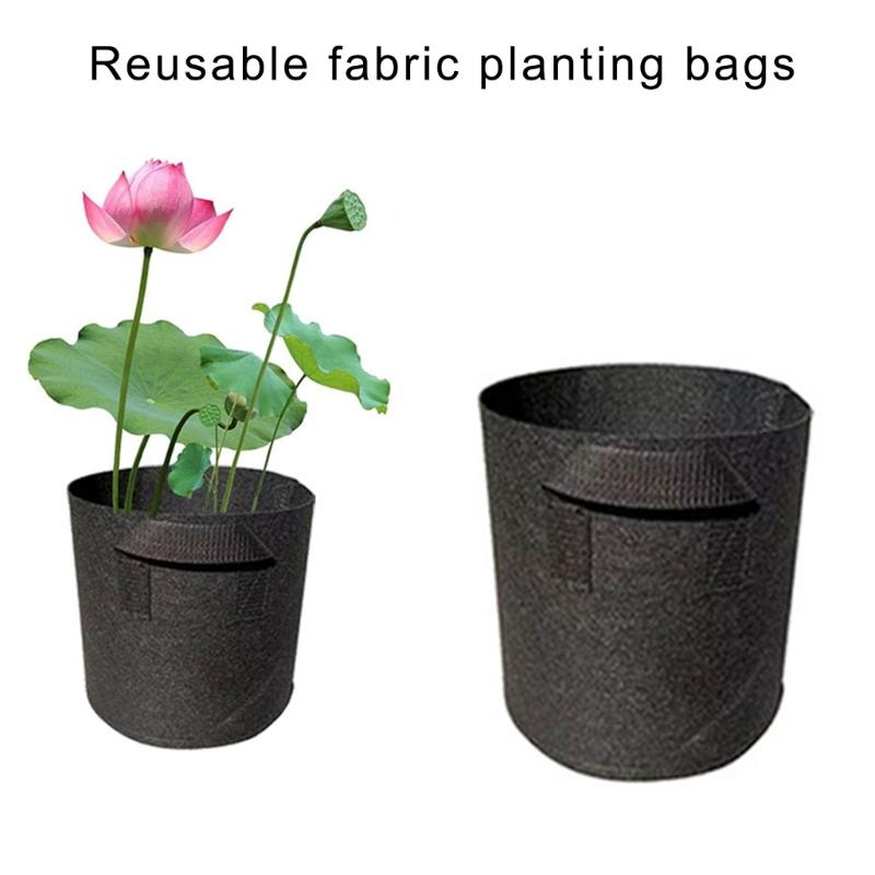 Pack of 8 Nonwoven Fabric Grow Bags with Handle Multipurpose Planter for Aquatic Vegetables Flowers Reusable Foldable