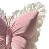 Butterfly Throw Pillow Plush Butterfly Pillow with Lace Ruffle Decorative Bedroom Cushion for Living Room Sofa Couch Bed Car