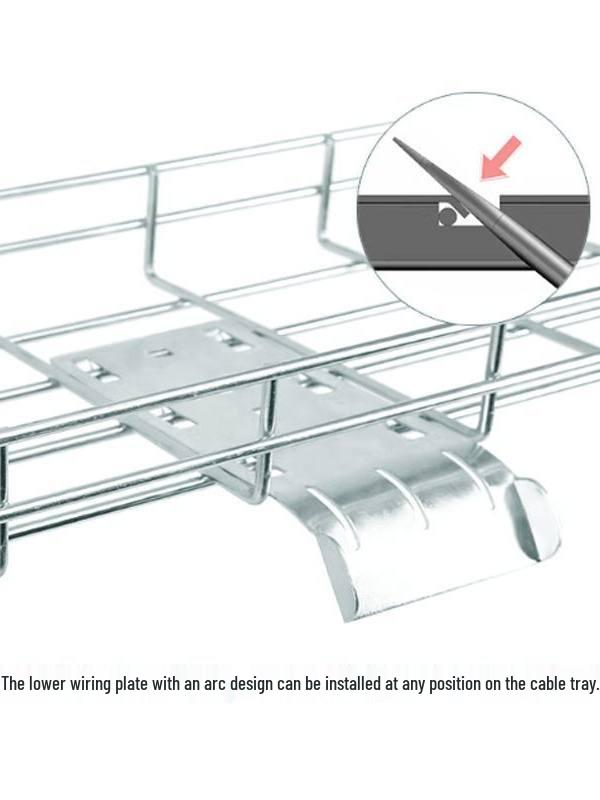 Galvanized Steel Outlet Board with Cutouts for Grid Cable Tray, Cabinet, and Wire Management