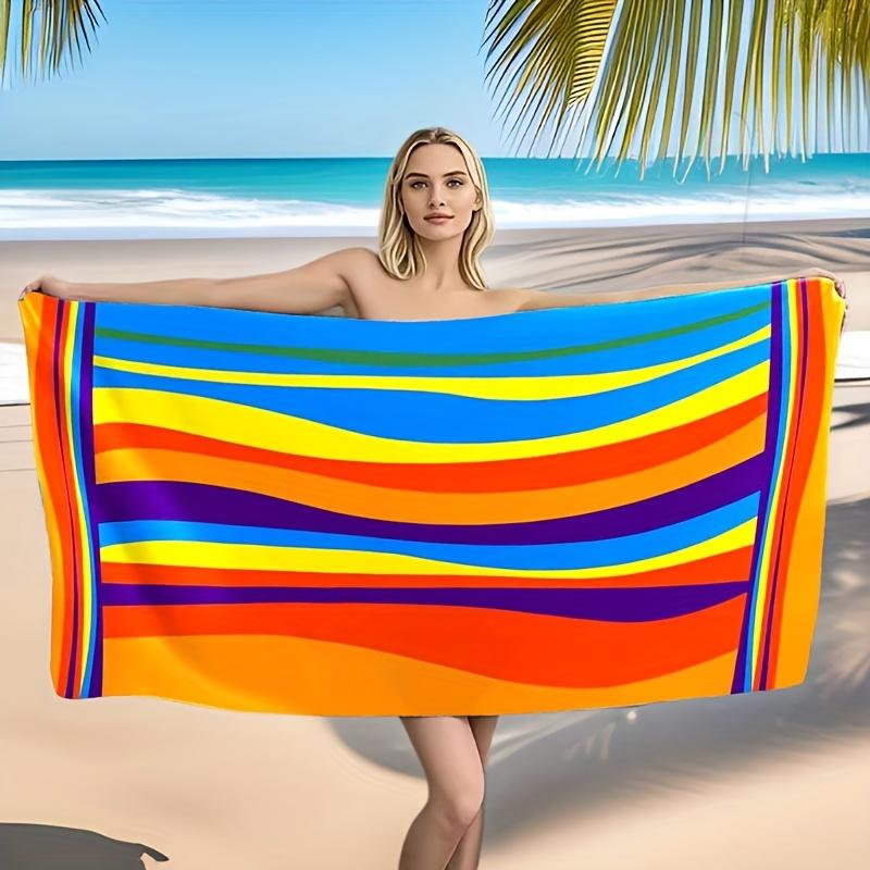 

Beach Towel,Honeymoon Soft and Strong Absorbent, Quick Dry, Wrap Towel Can Be Worn, Sunshine Beach Blanket, Machine Washable W30*H60(CM)