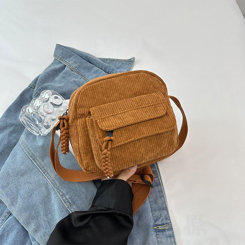 Modern Versatile Crossbody Purse Fashionable Small Square Bag Ideal For Students Brown