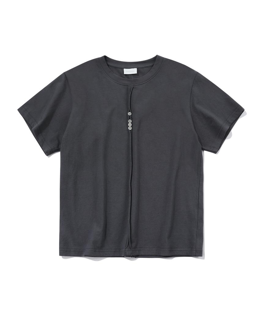 EPISODE UNTITLED Point Snap Open Cut T-Shirt_Gray