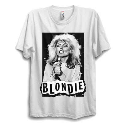 Blondy Top Ladies Punk Rockowy T-shirt Koncertowy Debbie Harry 1977 Koszulka Zespołu S–3XL