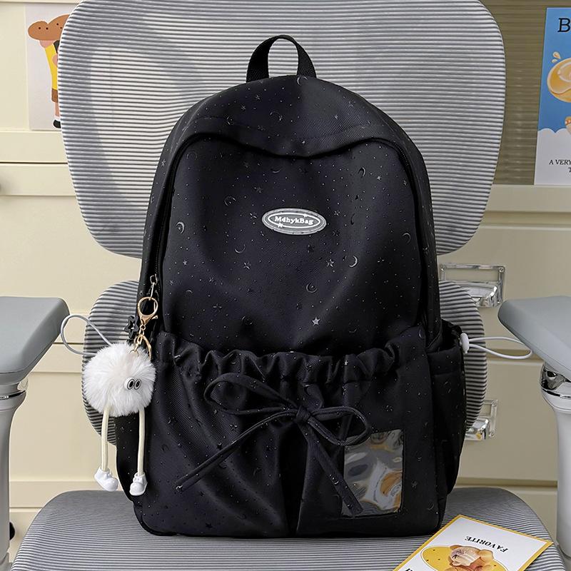 Schoolbag summer new schoolbag nebula soft fog galaxy star light moon pattern milk green girl heart bow travel small backpack