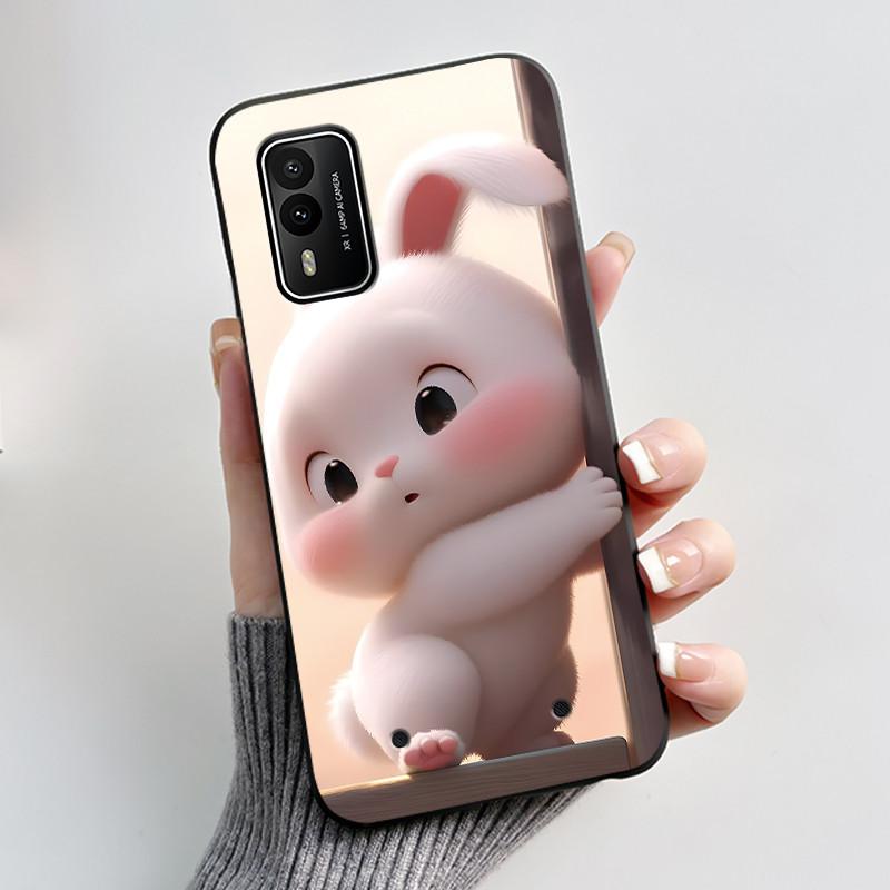 Casing For Nokia XR21 Case Aesthetic Fashion Cute Cat Astronaut Cartoon Black TPU Silicone Soft Shockproof Phone Case Back Cover