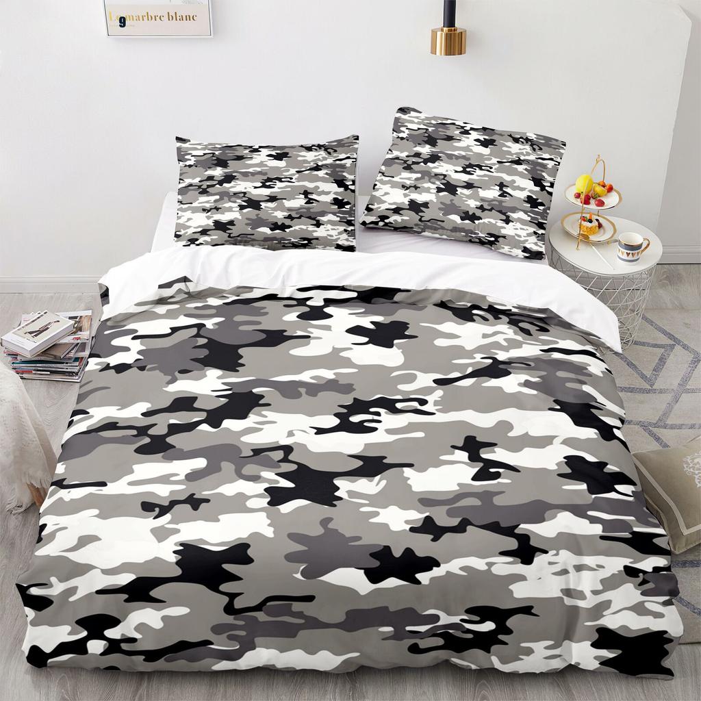 Camouflage Bed Set Combat Army Doona Quilt Duvet Cover Single Double Queen Size