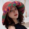 Doublesided Style Ethnic Womens Sun Hat With Facecovering Versatile Summer Beach Accessory