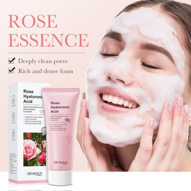 Rose Hyaluronic Acid Nourishing Facial Cleanser Oil Control Cleanser Gentle Cleanser