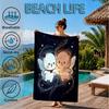 Bobo Dudu Dreams Moon Night Beach Towel, Microfiber Beach Towel, Perfect For Pool, Beach, Travel, Home Decor Beach Party Fan gifts
