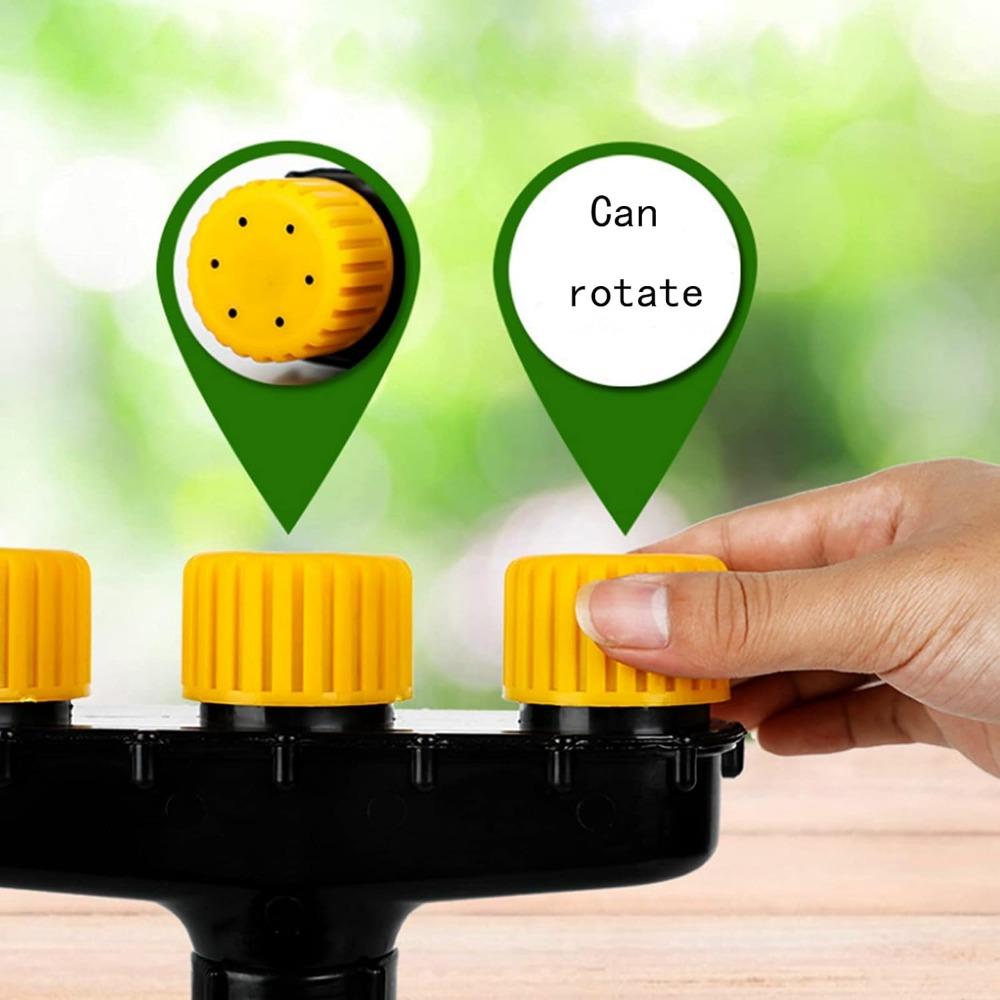 Garden Porous Sprayer Atomizer Nozzles Sprinkler Adjustable Water Spray Range Multi-Head Water Sprayer Sprinklers with 6 Nozzles Sprayer Pump