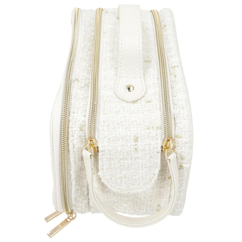 Nitori Double Zipper Cosmetic TW 2117100010841 Bag, White, NG09,