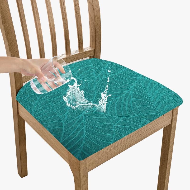 Nepromokavé Strečové Žakárové Potahy na Sedáky Židlí Odnímatelné Pratelné Polštářky Chrániče Sedáků Židlí do Jídelny