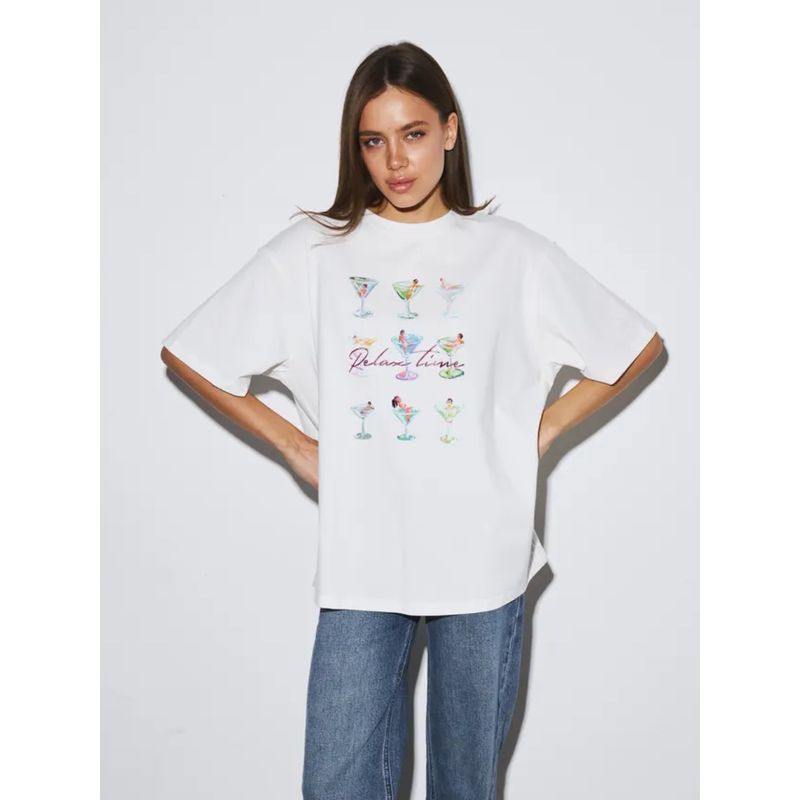 Western Style New round Neck Loose Casual Print Short sleeve Cotton T-shirt Top Loose Printed T-shirt