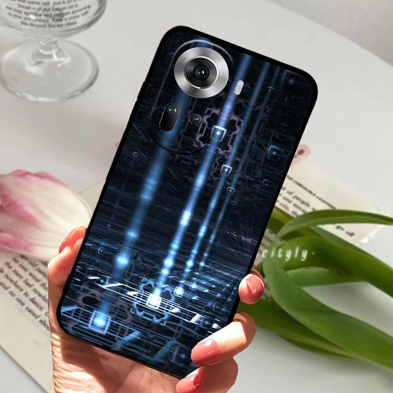 Para Capa Oppo Reno 11 5G animal Silicone TPU Macio Capas Traseiras Para Oppo Reno 11 Pro 5G / Reno 11F 5G Capa Protetora Desenho Animado Capa