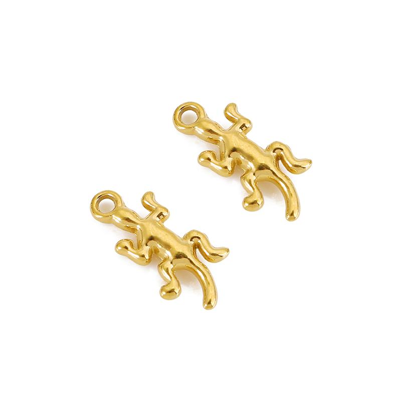 5pcs Never Fade Stainless Steel Beads Animal Dog Claw Starfish Gecko Elephant Charms Earrings Bracelet Necklace Jewelry Making