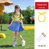 In-Stock Hong Kong Style Floral Cheerleading Uniforms for Boys & Girls - Short Sleeve Performance Costumes (Kindergarten)
