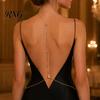 Adjustable Body Chain Rhinestone Waterdrop Back Chain, Bridal Wedding Backless Dress Backdrop Thin Waist Necklace, Sexy Jewelry for Women