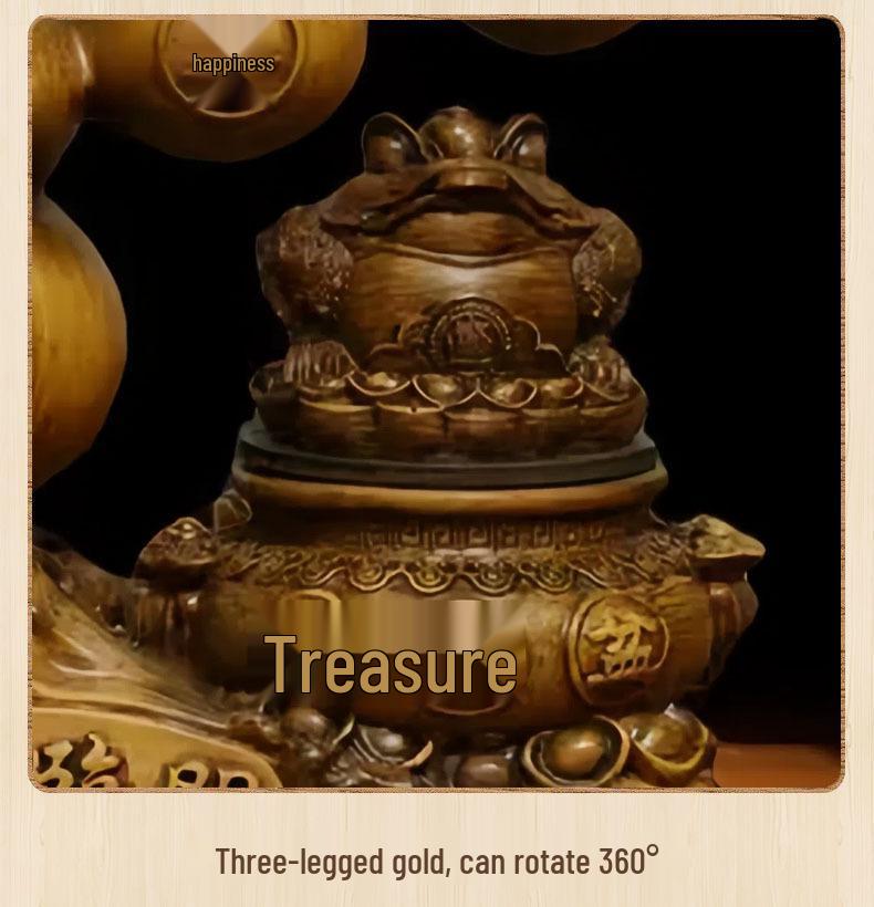 Fünf Segnungen Kürbis & Reichtum anziehende Kröte Ornament für Wohnzimmer oder Weinschrank Dekoration