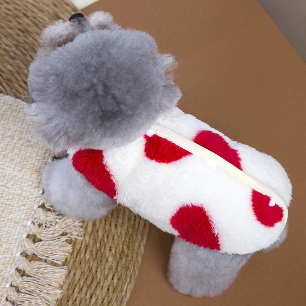 Thick Warm Dog Warm Clothes Fleece Material Thick Pet Sweater Cute Pet Fleece Sweater  Daily Wear