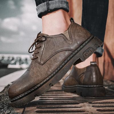 Men Dress Shoes Casual Fashion Leather Shoes Men 'S Comfortable Low -Top British Casual Shoes Platform Shoes Mens Formal Shoes New