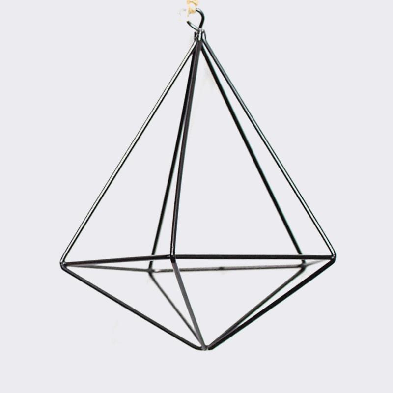 Wall Decoration Hanging Metal Geometric Air Plant Flower Pot Rack Holder Bracket