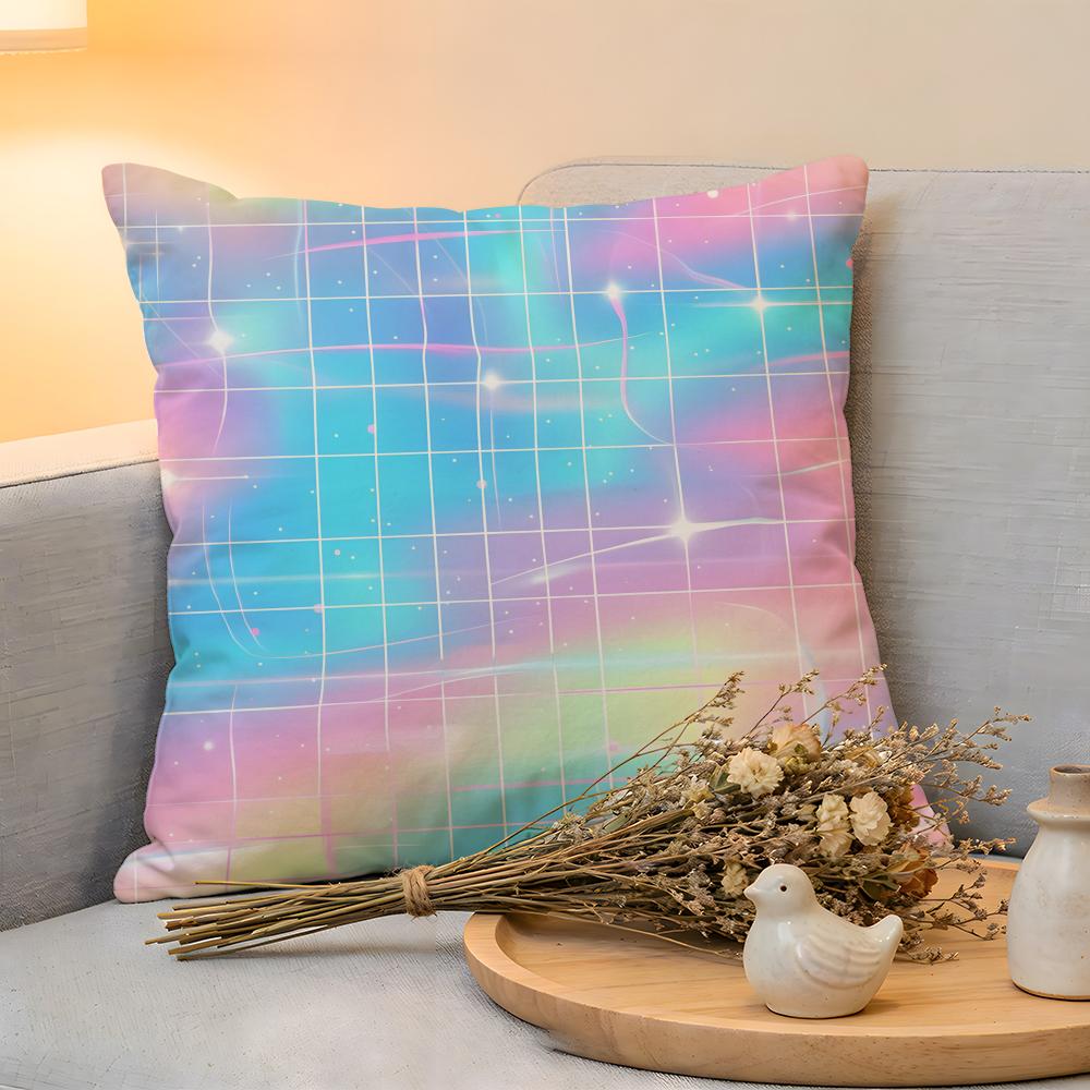 

Cushion Cover Linen SkinFriendly Soft Decorative Case For Sofa Home Decor AnimeGlitch Style Pillow cover 30x30cm
