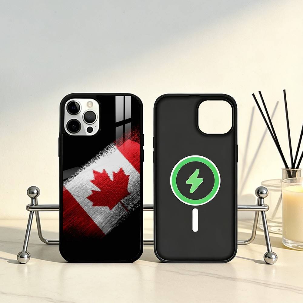 Canada Canadian Flag Phone Case For iPhone17,16,15,14,13,12,11 Plus,Pro Max Magnetic For Magsafe Wireless Charging